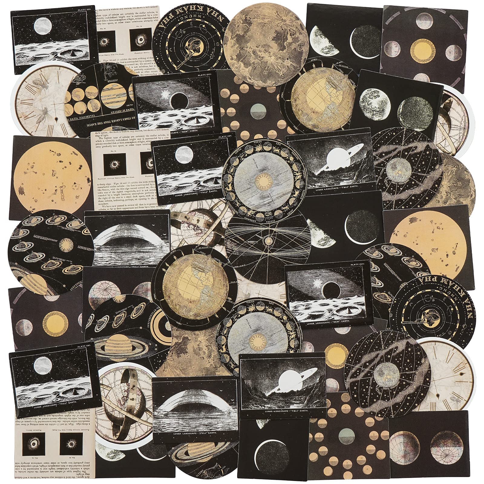 HASTHIP 92 PCS Scrapbook Sticker for Journals Supplies Astronomy Celestial Stickers Set Decorative Self-adhensive Planet Moon Space Sticker Decals for Journaling DIY Crafts Decro HASTHIP 92 PCS Scrapbook Sticker for Journals Supplies Astronomy Celestial Stickers Set Decorative Self-adhensive Planet Moon Space Sticker Decals for Journaling DIY Crafts Decro
